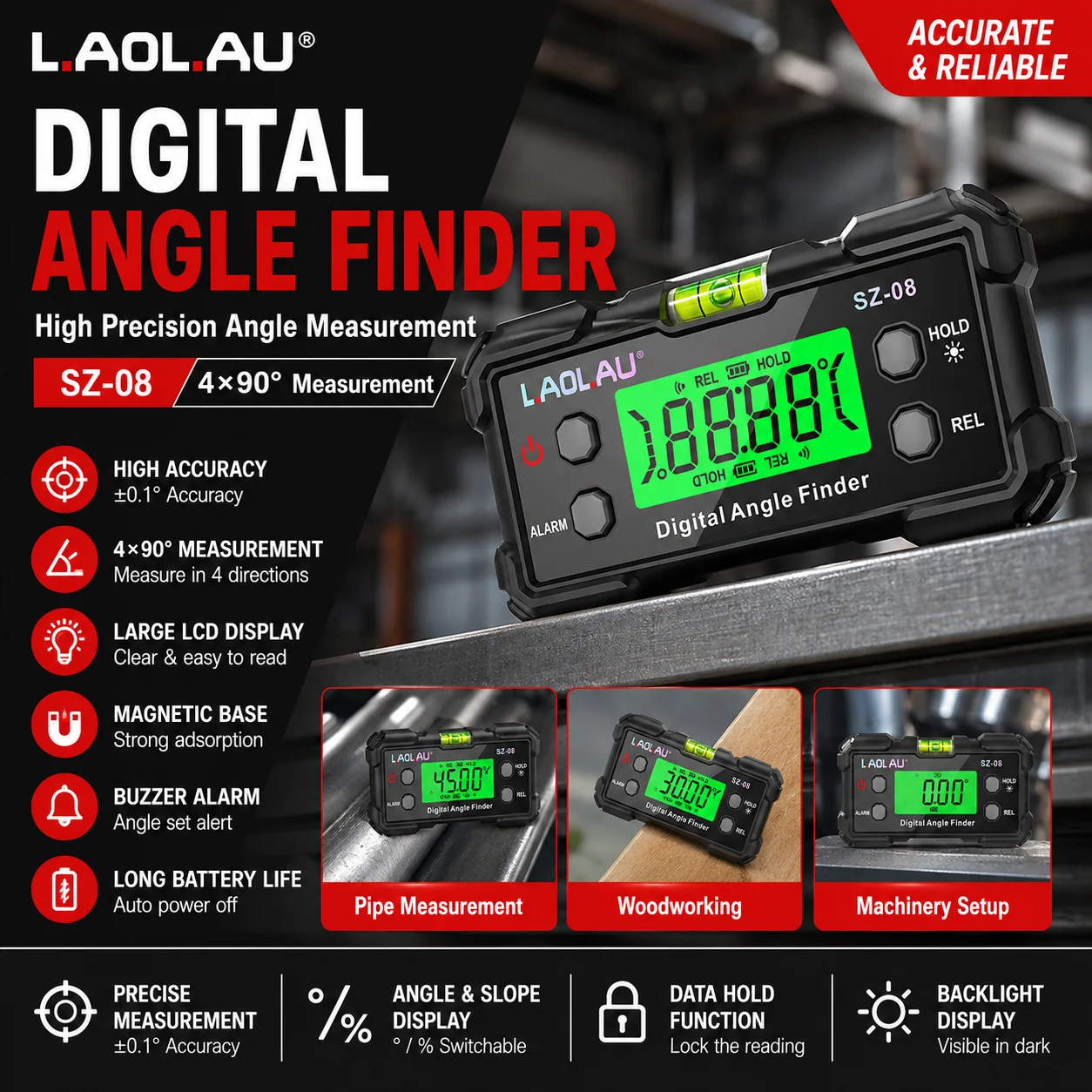 Diy Electronics Tools - Medidor de Ángulos Digital con Nivel