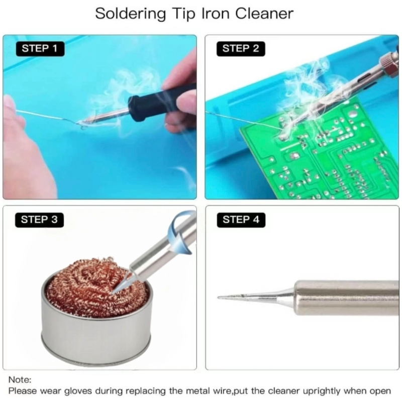 Bola de limpieza con caja metá - Soldering Iron Kit reseña y precio