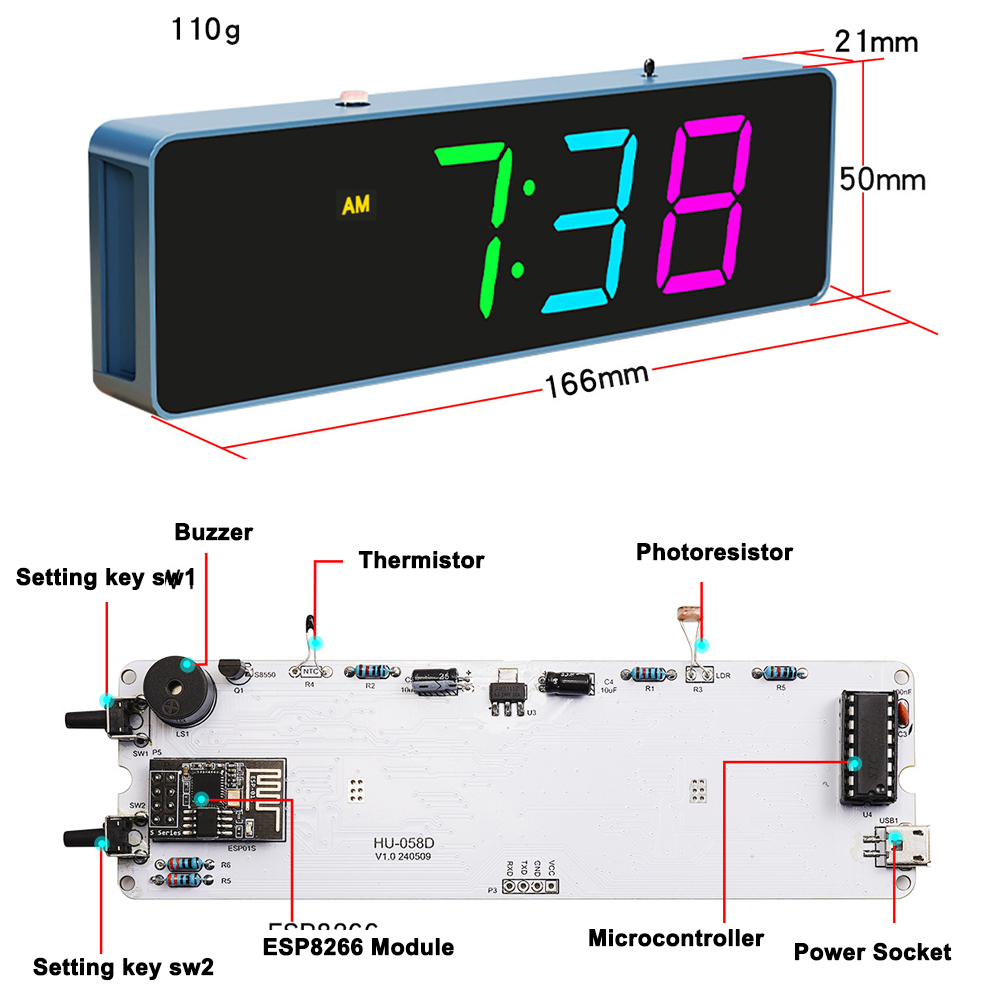 Kit de reloj electrónico intel - Diy Electronics Components Kit reseña y precio