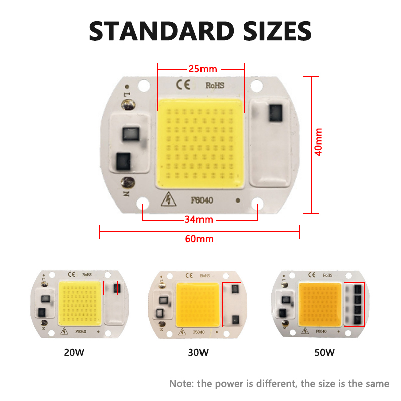 Chip de luz LED COB de 3000K,  - Diy Lamp Electronics reseña y precio