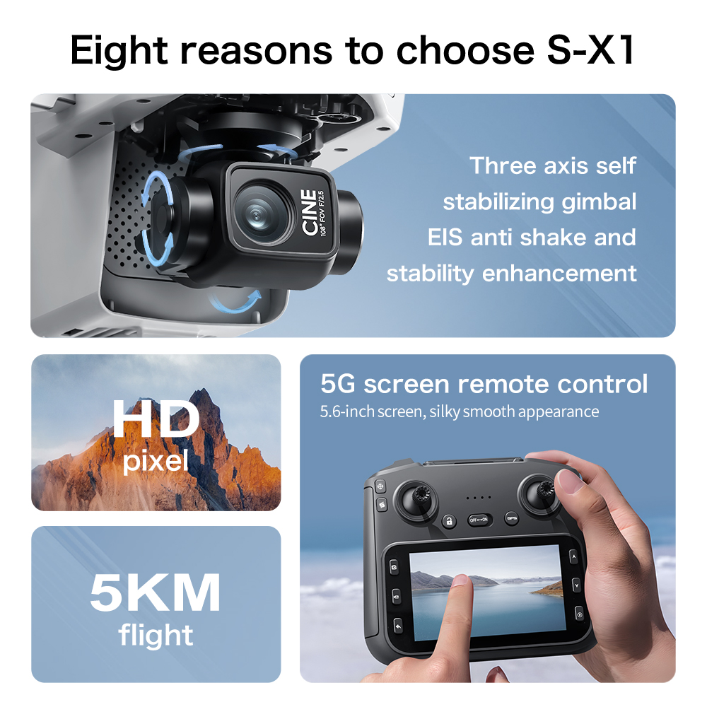Dron Original S-X1 8K HD Profe - Diy Drone Electronics reseña y precio