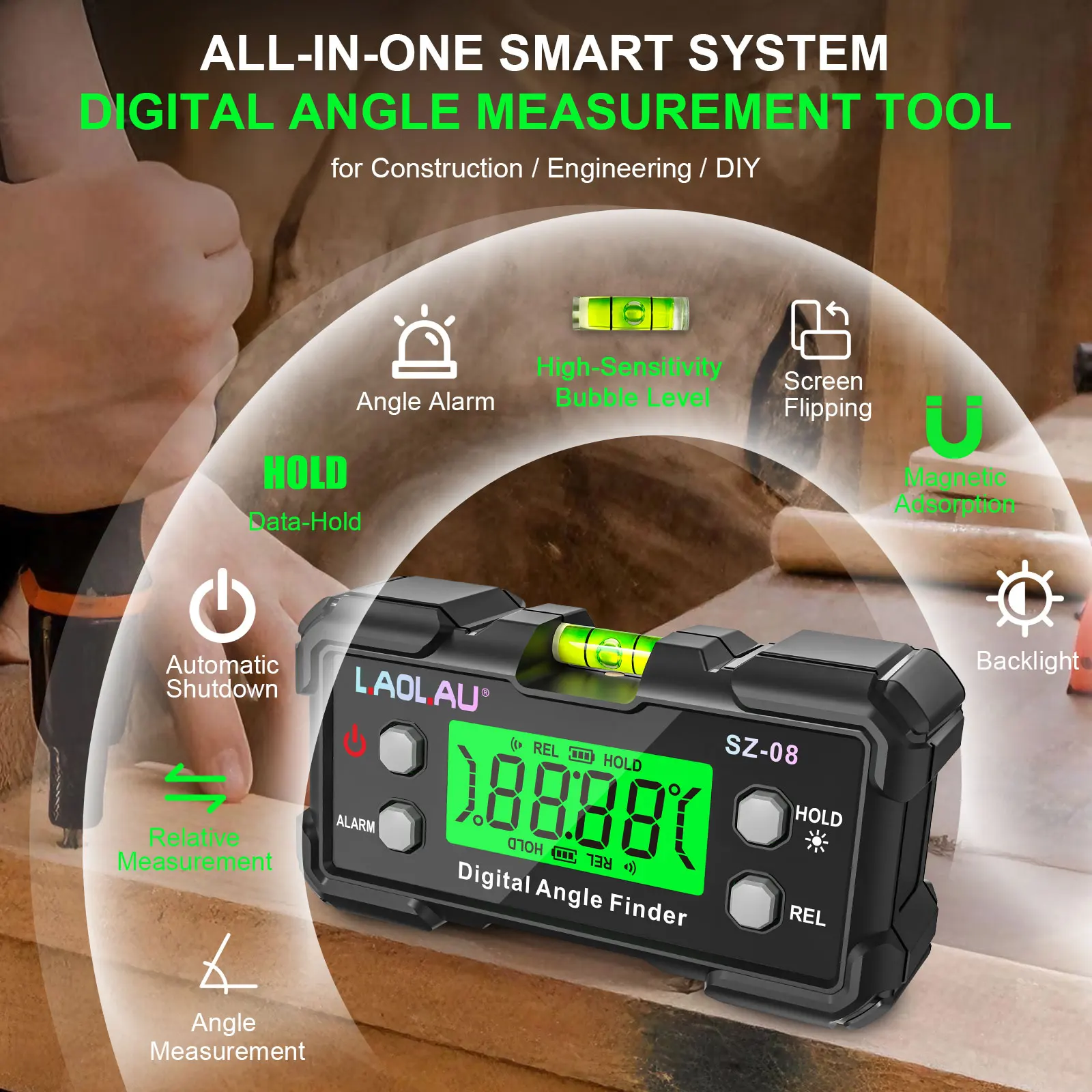 Medidor de Ángulos Digital con - Diy Electronics Tools reseña y precio