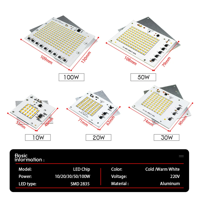 10 unids/lote 10W 20W 30W 50W  - Diy Lamp Electronics reseña y precio