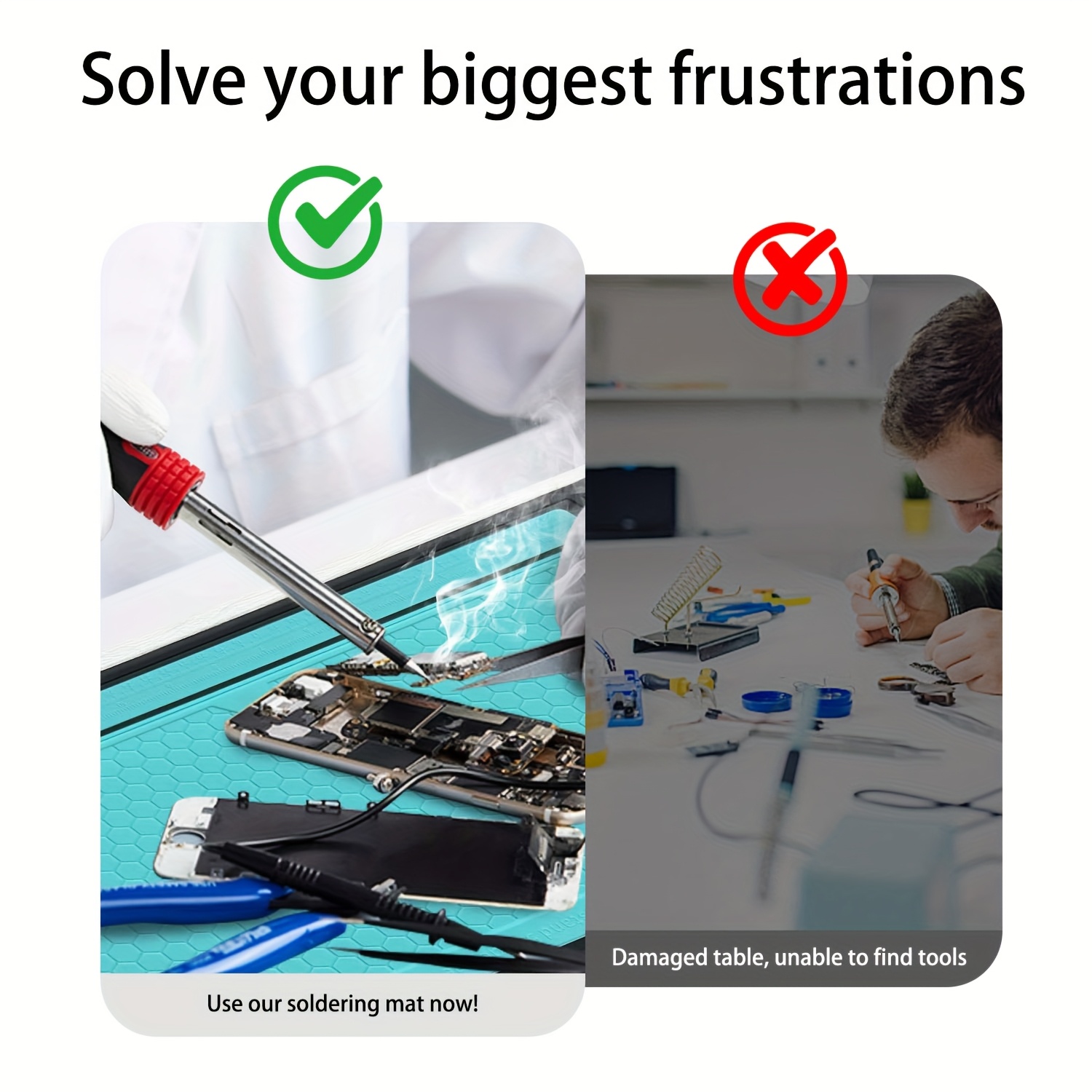 Estera de soldadura resistente - Soldering Iron Kit reseña y precio
